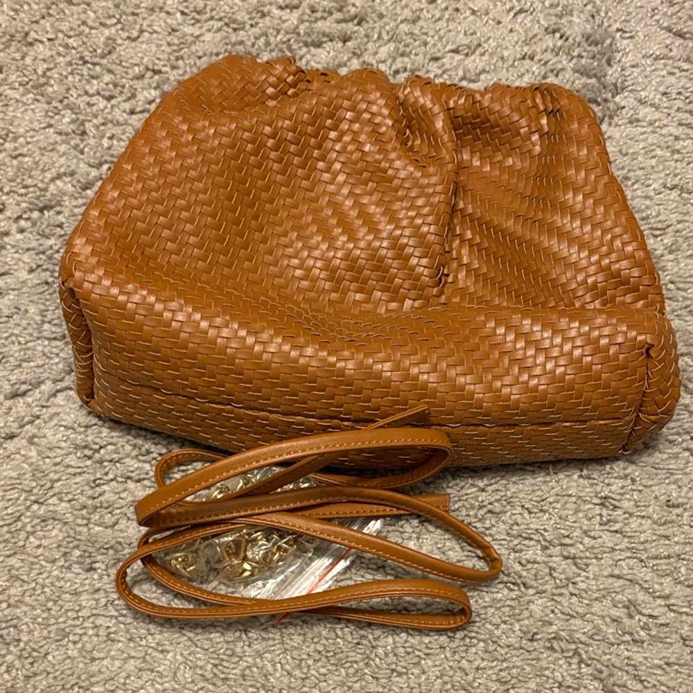 Anthropologie Brown Woven Shoulder Bag